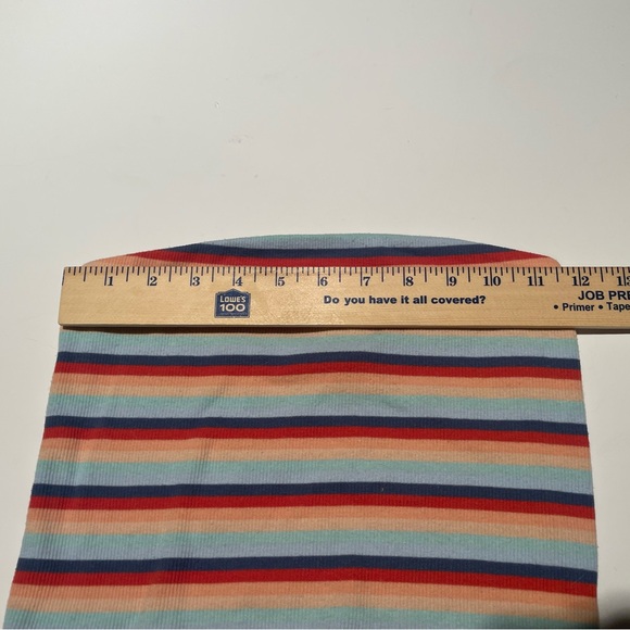 American Eagle Striped Ribbed Tube Top XS Multicolor Stretch Strapless Crop Top - Picture 4 of 9